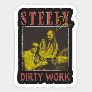 Steely Dan Vintage 1970 // Dirty Works Original Fan Design Artwork Sticker